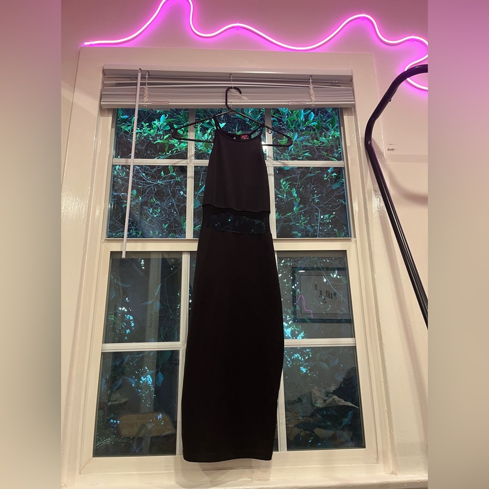 bebe mesh bodycon dress